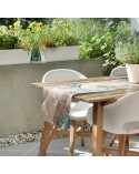 Bieżnik ogrodowy wodoodporny 40x140 Garden 14B miętowy/beżowy Eurofirany