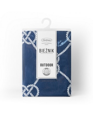Bieżnik ogrodowy wodoodporny 40x140 Garden 15B granatowy/biały Eurofirany