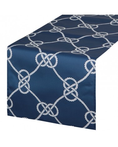 Bieżnik ogrodowy wodoodporny 40x140 Garden 15B granatowy/biały Eurofirany