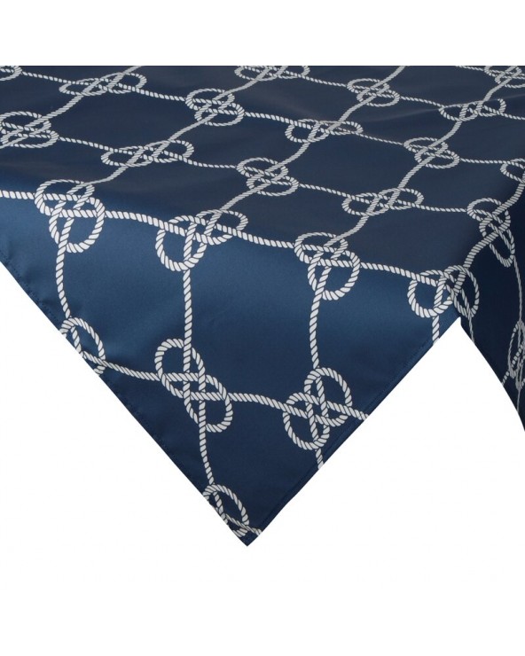 Obrus ogrodowy wodoodporny 85x85 Garden 15D granatowy/biały Eurofirany