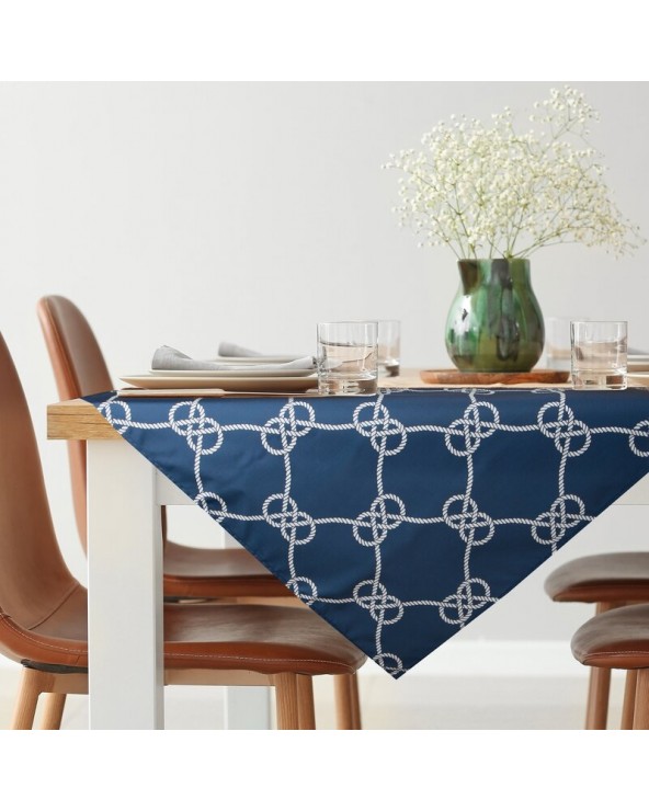 Obrus ogrodowy wodoodporny 85x85 Garden 15D granatowy/biały Eurofirany