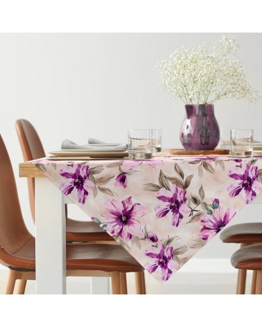 Obrus ogrodowy wodoodporny 85x85 Garden 29D kremowy/różowy Eurofirany