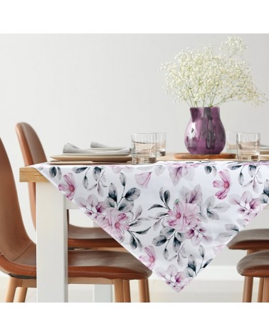 Obrus ogrodowy wodoodporny 85x85 Garden 30D biały/różowy Eurofirany