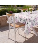 Obrus ogrodowy wodoodporny 140x220 Garden 30G biały/różowy Eurofirany