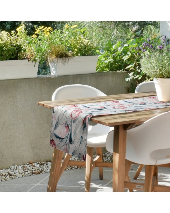 Bieżnik ogrodowy wodoodporny 40x180 Garden 32C biały/niebieski Eurofirany