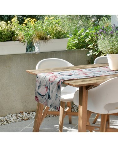 Bieżnik ogrodowy wodoodporny 40x180 Garden 32C biały/niebieski Eurofirany