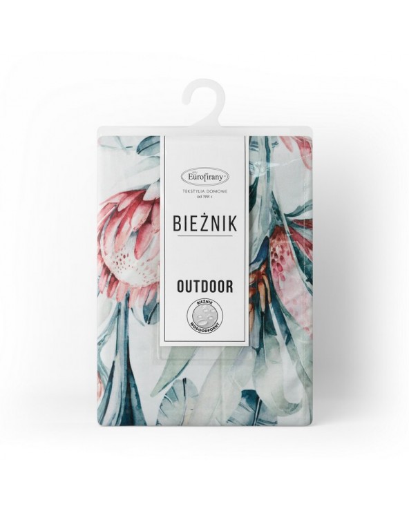 Bieżnik ogrodowy wodoodporny 40x180 Garden 32C biały/niebieski Eurofirany