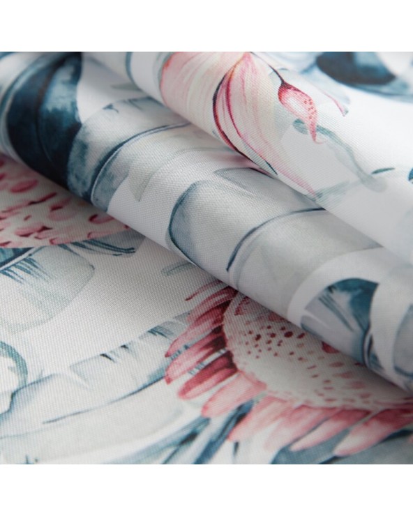 Obrus ogrodowy wodoodporny 85x85 Garden 32D biały/niebieski Eurofirany