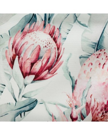 Obrus ogrodowy wodoodporny okrągły 150cm Garden 31E biały/niebieski Eurofirany