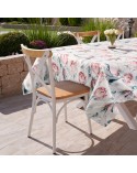 Obrus ogrodowy wodoodporny 140x220 Garden 32G biały/niebieski Eurofirany