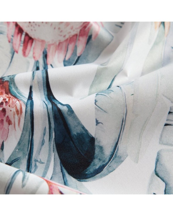 Obrus ogrodowy wodoodporny 140x220 Garden 32G biały/niebieski Eurofirany