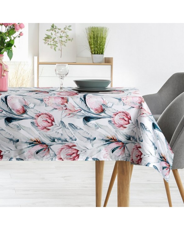 Obrus ogrodowy wodoodporny 140x220 Garden 32G biały/niebieski Eurofirany