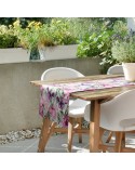Bieżnik ogrodowy wodoodporny 40x140 Garden 34B różowy/fioletowy Eurofirany
