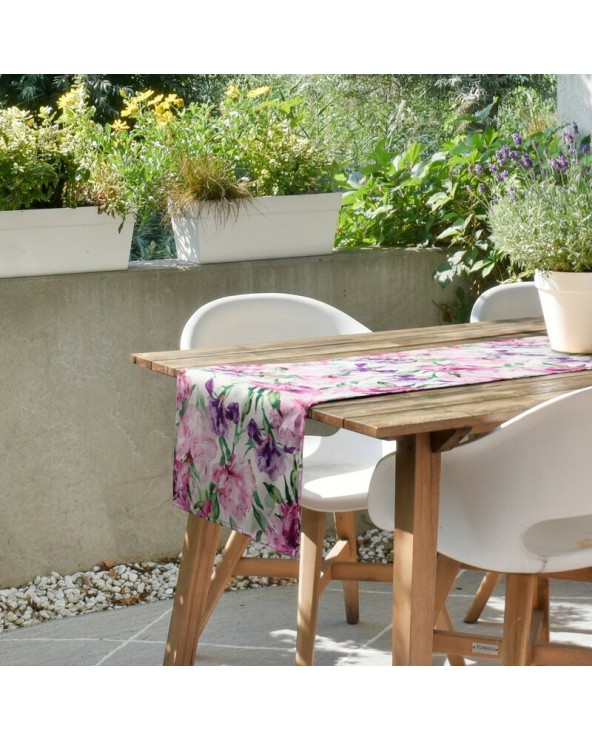 Bieżnik ogrodowy wodoodporny 40x140 Garden 34B różowy/fioletowy Eurofirany