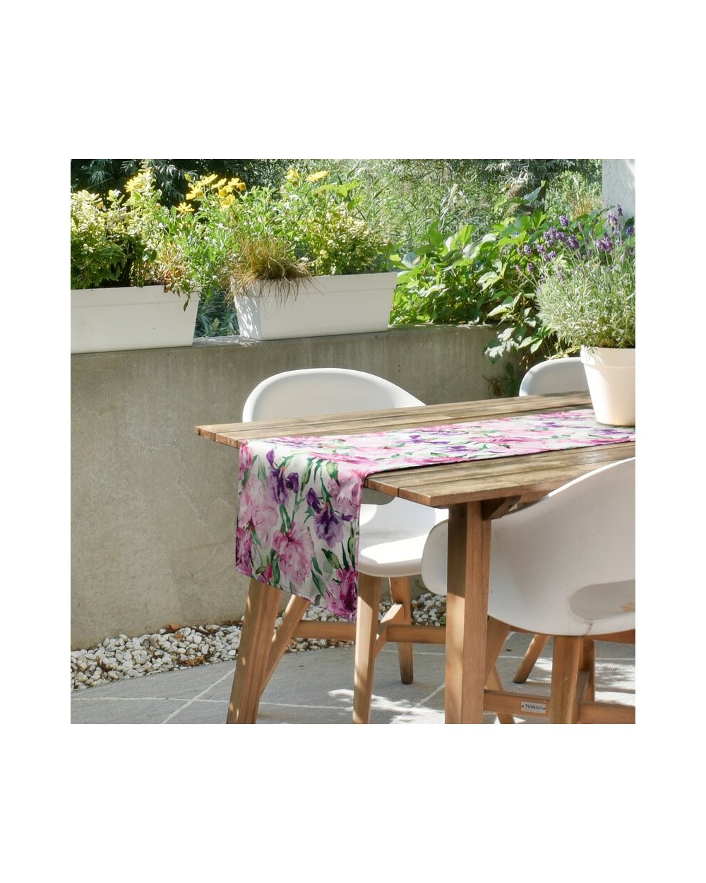 Bieżnik ogrodowy wodoodporny 40x140 Garden 34B różowy/fioletowy Eurofirany