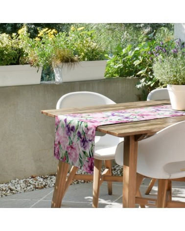 Bieżnik ogrodowy wodoodporny 40x140 Garden 34B różowy/fioletowy Eurofirany