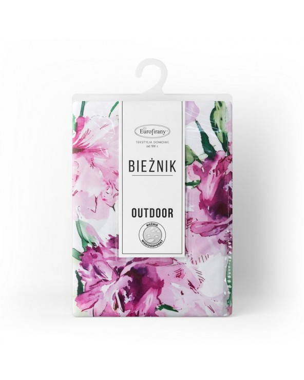 Bieżnik ogrodowy wodoodporny 40x140 Garden 34B różowy/fioletowy Eurofirany