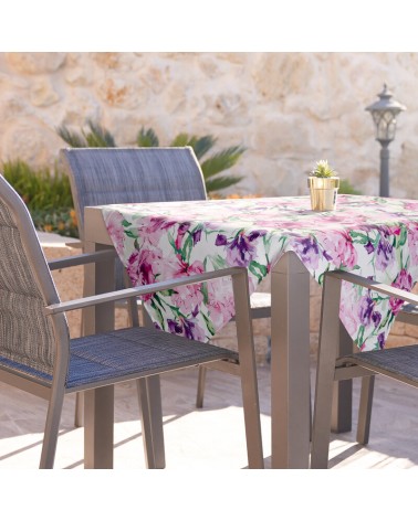 Obrus ogrodowy wodoodporny 85x85 Garden 34D różowy/fioletowy Eurofirany