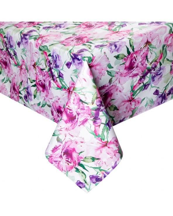 Obrus ogrodowy wodoodporny 140x220 Garden 34G różowy/fioletowy Eurofirany