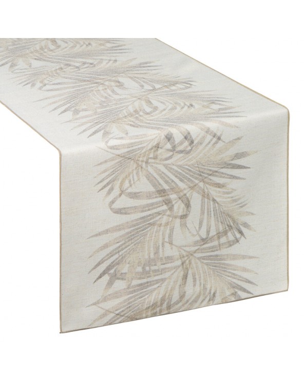 Bieżnik z lnem 40x140 Ines beżowy Eurofirany