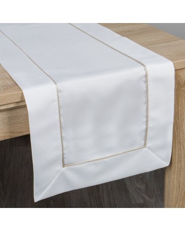 Bieżnik 40x180 Madele biały/złoty Eurofirany