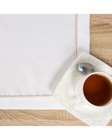 Bieżnik 40x180 Madele biały/złoty Eurofirany