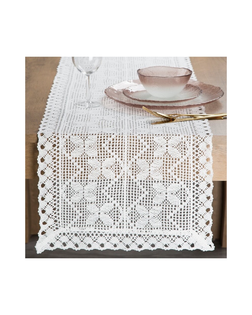 Bieżnik 40x180 Martha biały Eurofirany