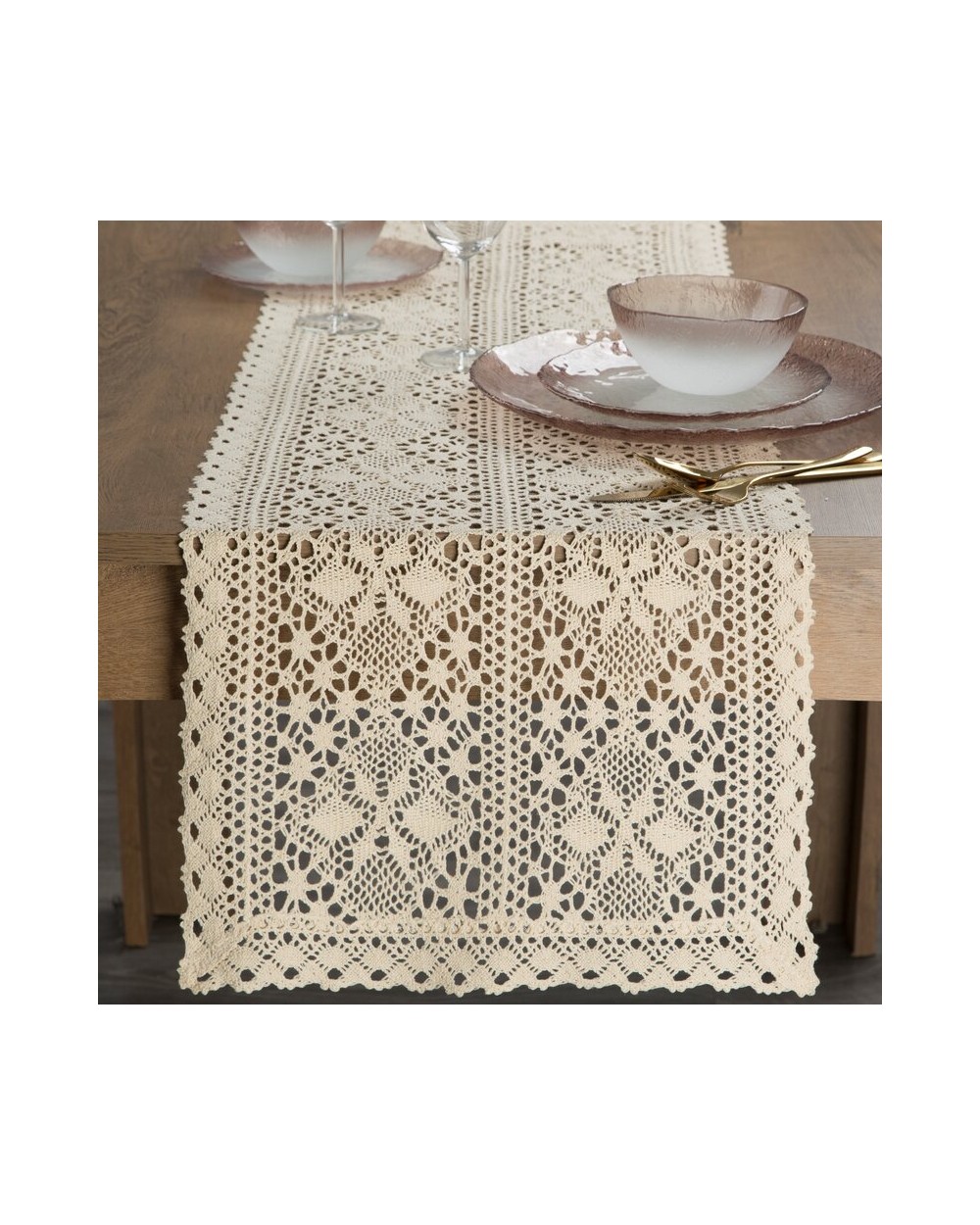 Bieżnik 40x180 Mary jasnobeżowy Eurofirany