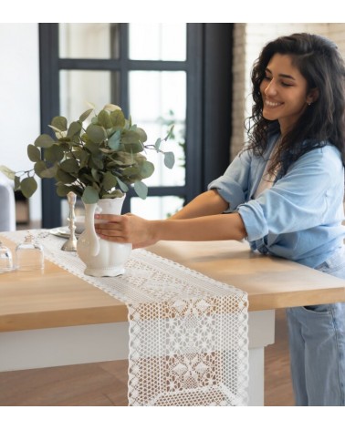 Bieżnik 32x140 Meggy biały Eurofirany