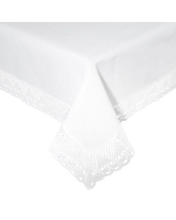Obrus z koronką 140x220 Nataly biały Eurofirany