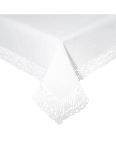 Obrus z koronką 140x260 Nataly biały Eurofirany