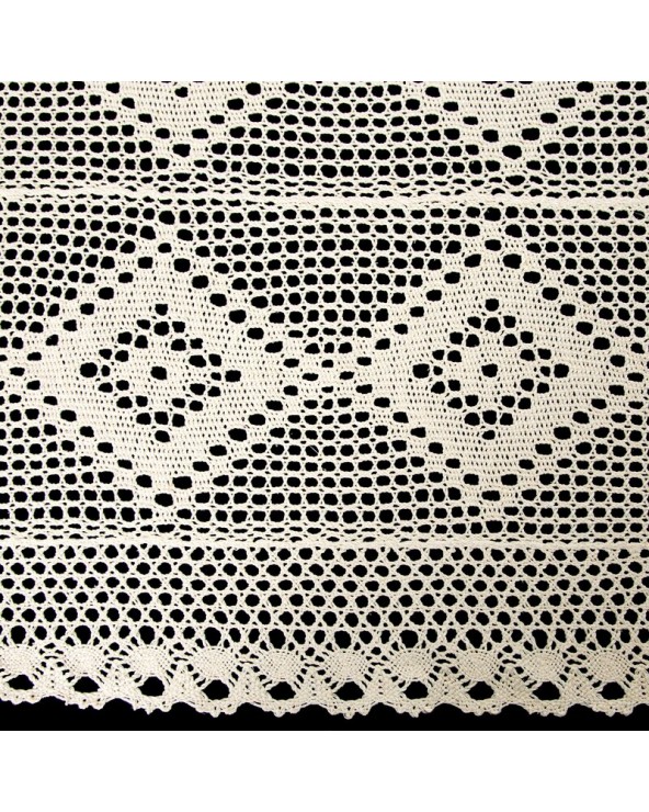 Obrus ażurowy 85x85 Olivia jasnobeżowy Eurofirany