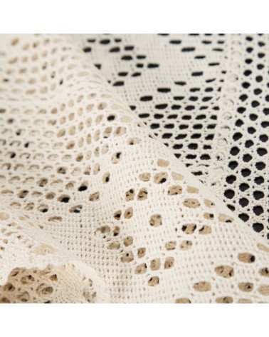 Obrus ażurowy 85x85 Olivia jasnobeżowy Eurofirany