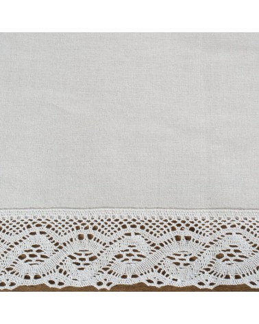 Obrus z koronką 140x260 Susan biały Eurofirany