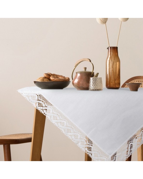 Obrus z koronką 85x85 Susan biały Eurofirany