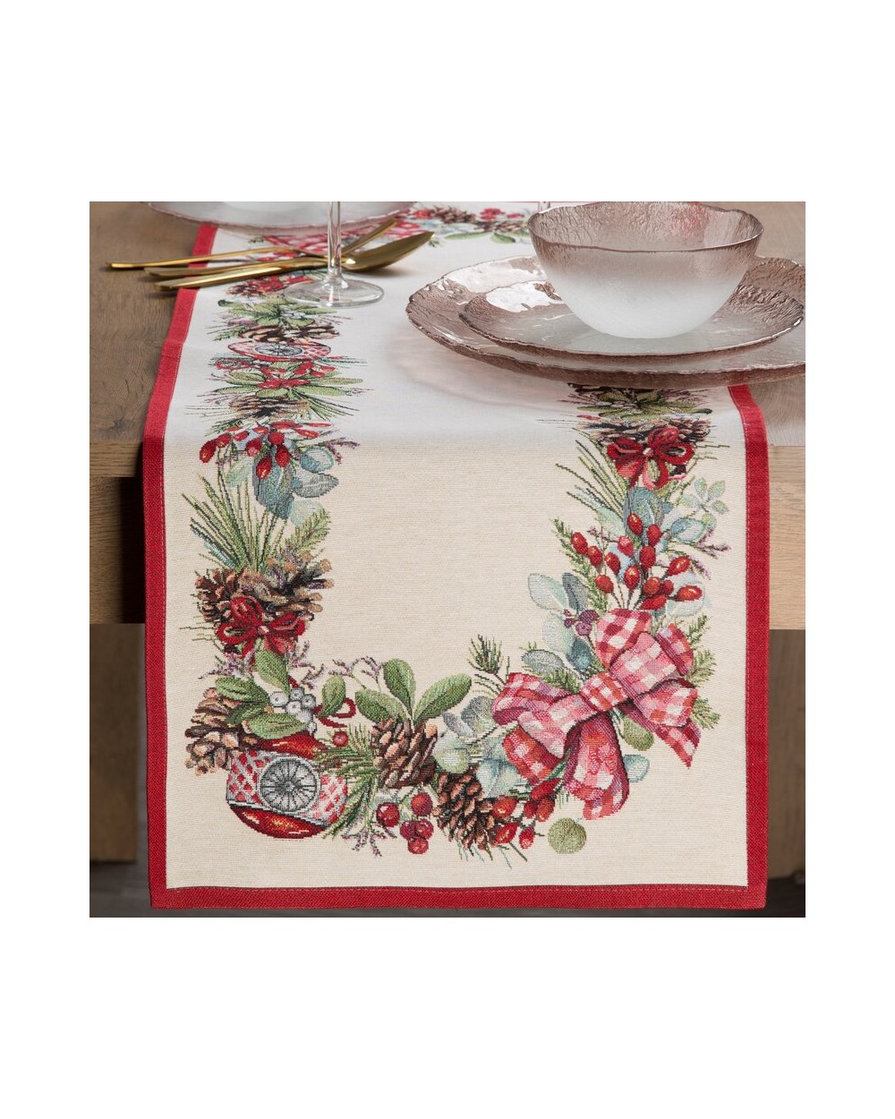 Bieżnik świąteczny 40x100 1320 Eurofirany