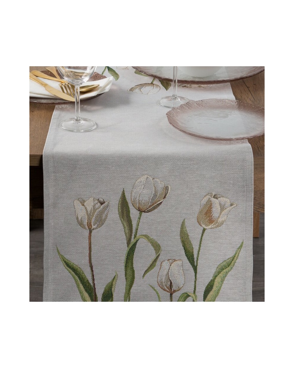 Bieżnik 40x100 4041 popielaty Eurofirany