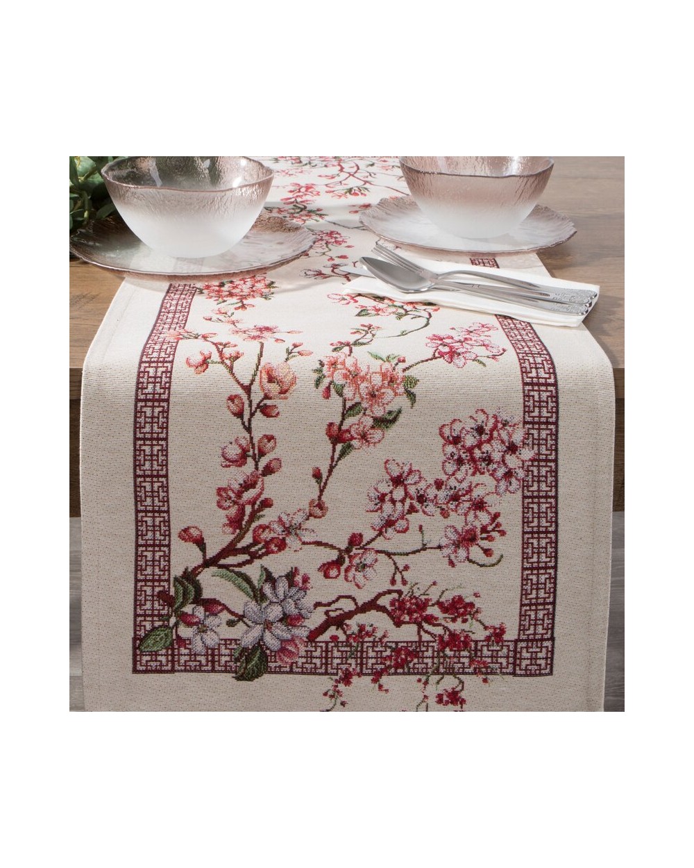 Obrus 40x100 Thai różowy Eurofirany