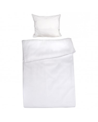 Pościel satyna bawełniana 140x200 + 1x70x80 Gold Line biała Matex