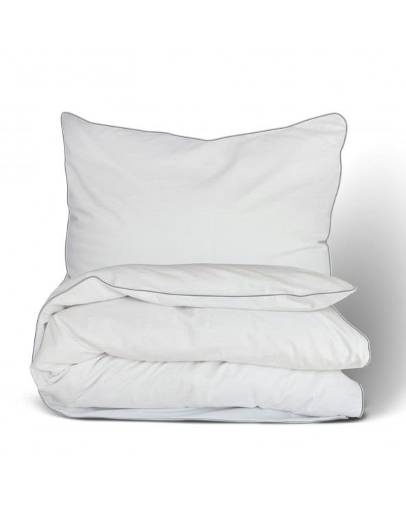 Pościel satyna bawełniana 140x200 + 1x70x80 Gold Line biała Matex