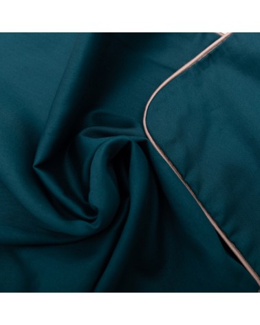 Pościel satyna bawełniana 160x200 + 2x70x80 Gold Line ciemnozielona Matex