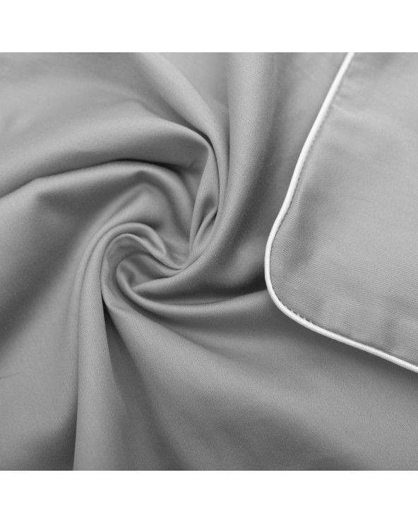 Pościel satyna bawełniana 160x200 + 2x70x80 Gold Line popielata Matex