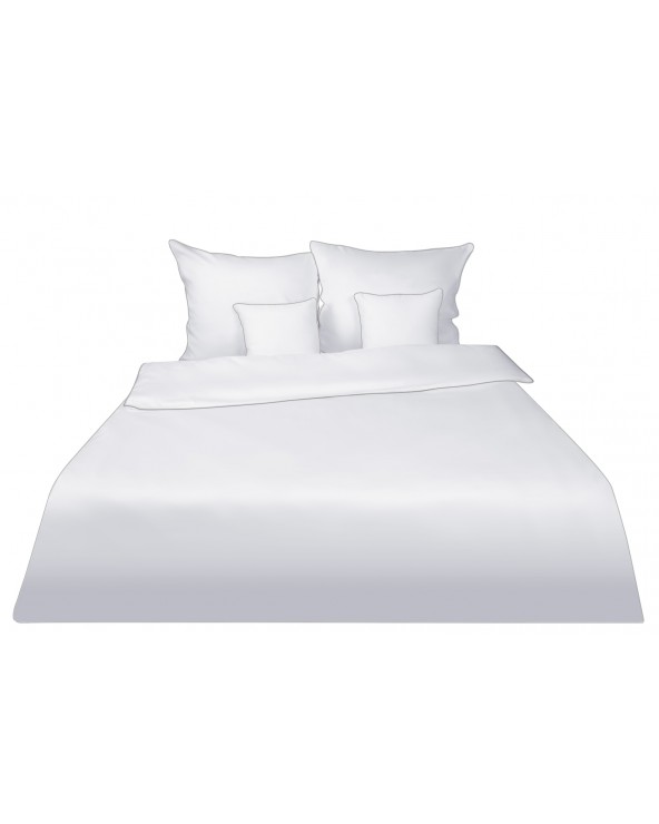 Pościel satyna bawełniana 200x220 + 2x70x80 Gold Line biała Matex