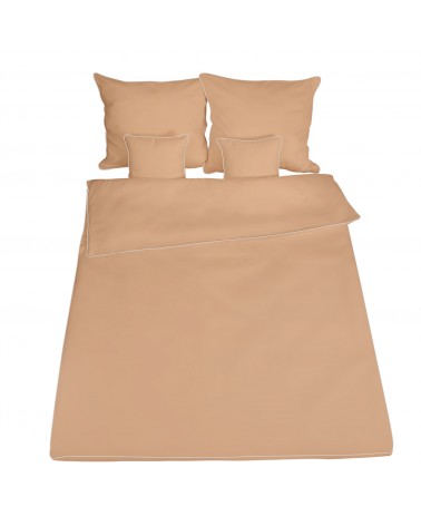 Pościel satyna bawełniana 200x220 + 2x70x80 Gold Line beżowa Matex