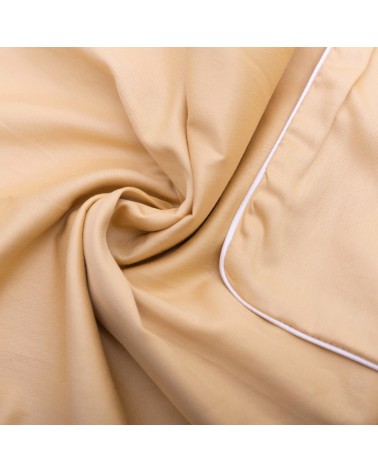 Pościel satyna bawełniana 200x220 + 2x70x80 Gold Line beżowa Matex