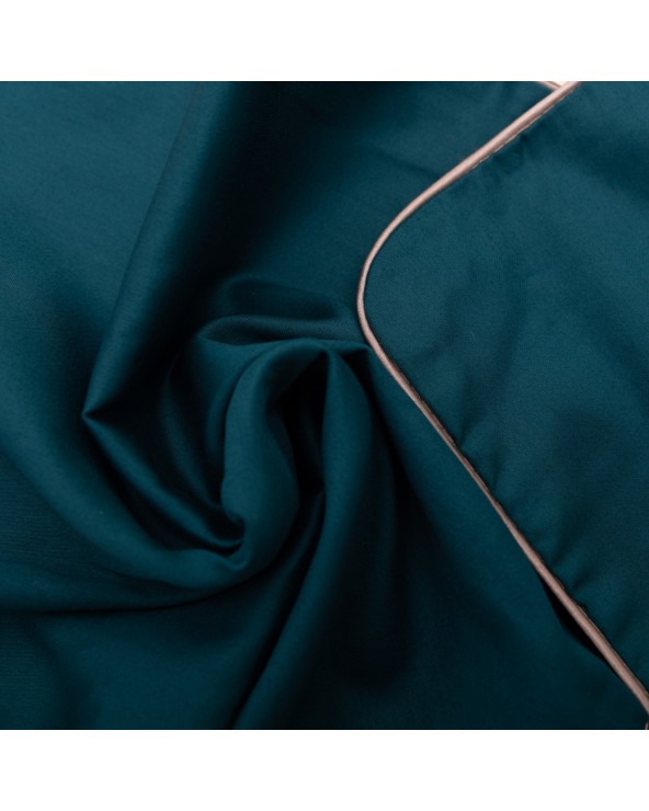 Pościel satyna bawełniana 200x220 + 2x70x80 Gold Line ciemnozielona Matex