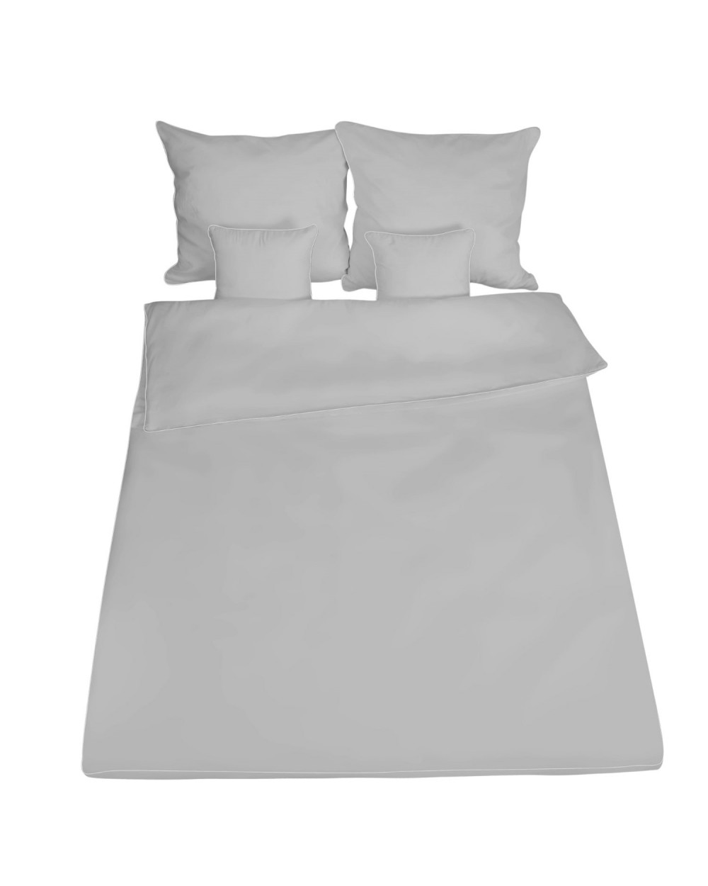 Pościel satyna bawełniana 200x220 + 2x70x80 Gold Line popielata Matex