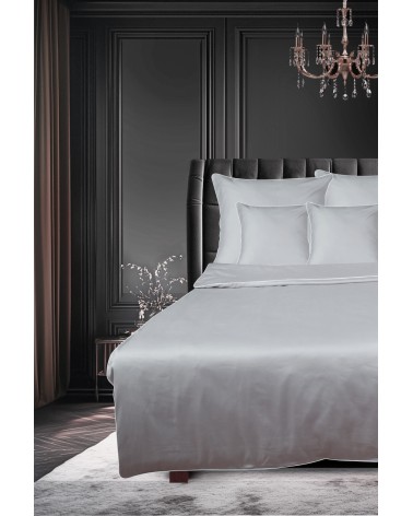 Pościel satyna bawełniana 200x220 + 2x70x80 Gold Line popielata Matex