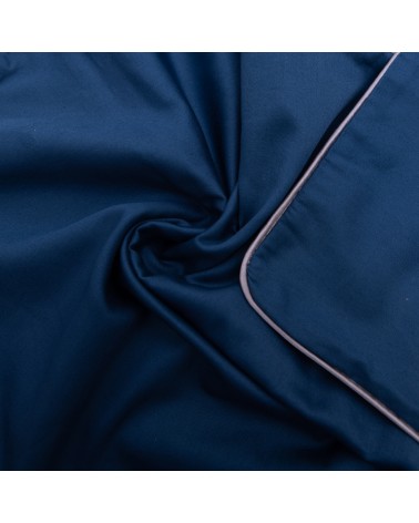 Pościel satyna bawełniana 200x220 + 2x70x80 Gold Line granatowa Matex