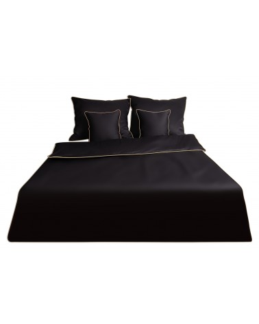 Pościel satyna bawełniana 200x220 + 2x70x80 Gold Line czarna Matex